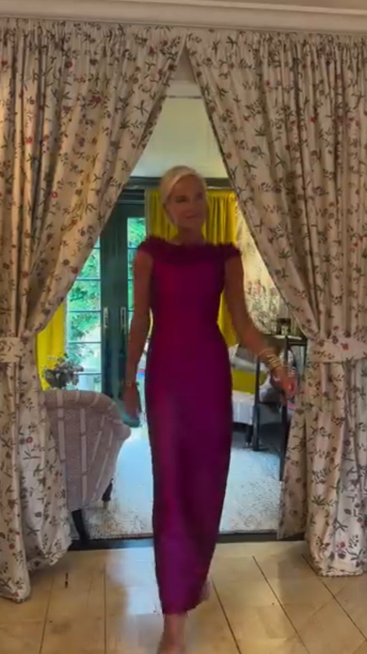 Off-the-Shoulder Column Gown