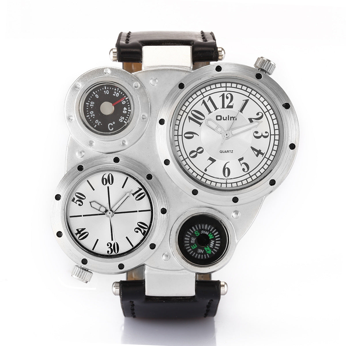 Dual Time Zone Men's Belt Watch
