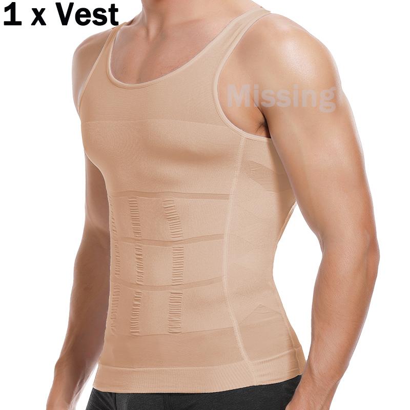 Men Solid Compression Vest Shaping Vest