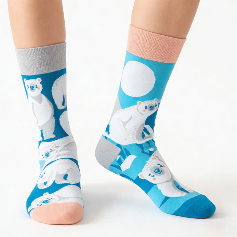 Plusock Polar Bear Quarter Socks