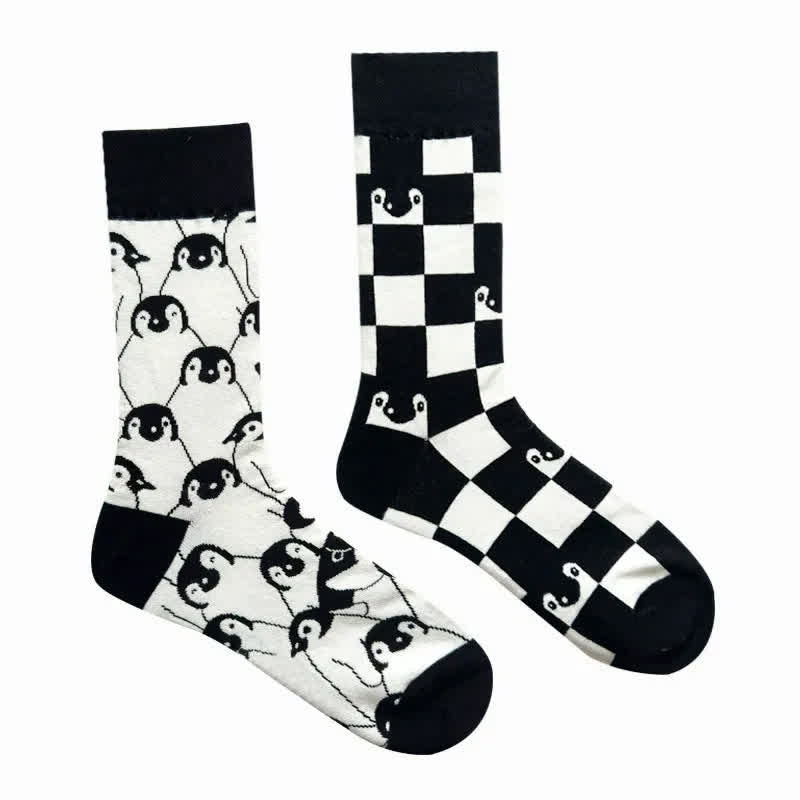 Plusock Penguin Cartoon Quarter Socks