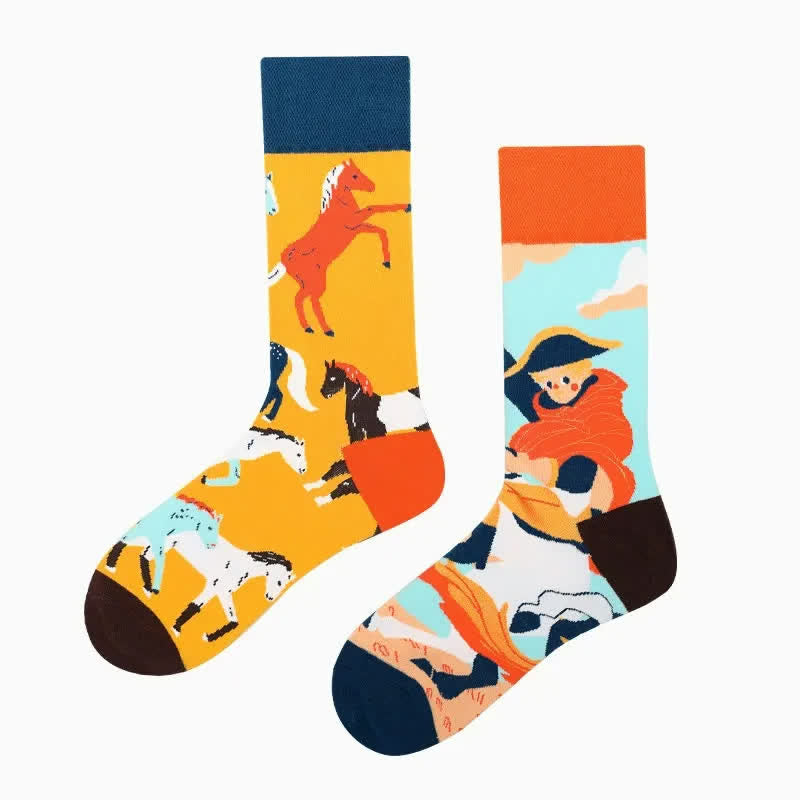 Plusock Playful Horse Quarter Socks