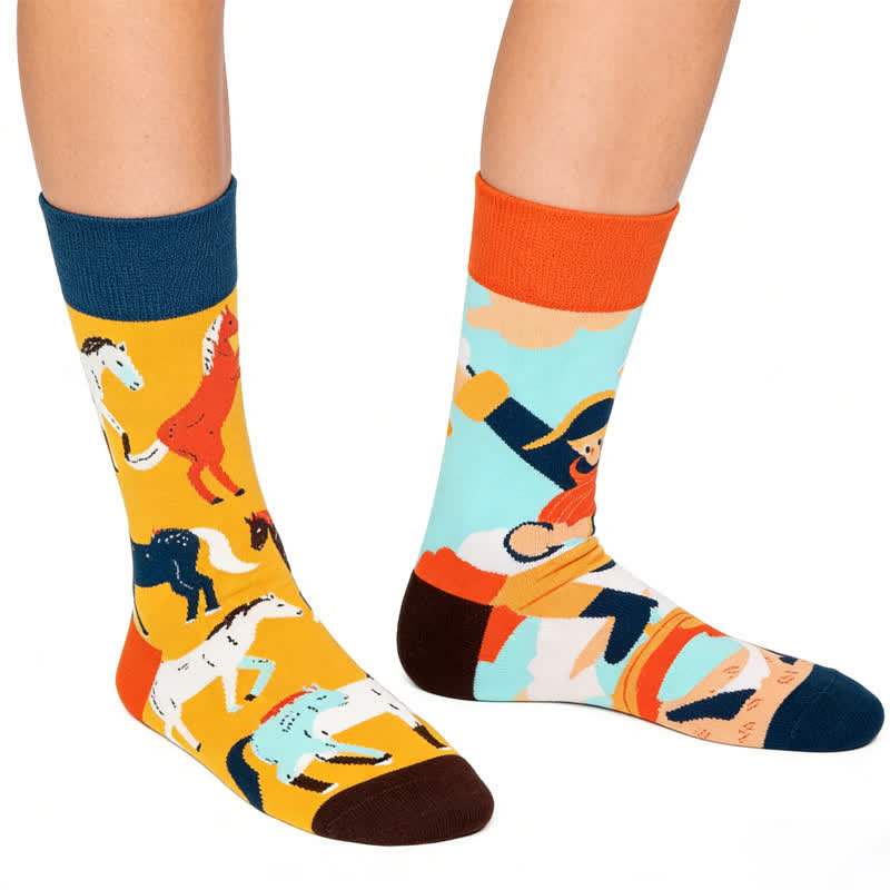Plusock Playful Horse Quarter Socks
