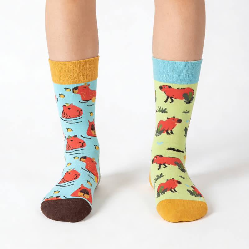 Plusock Cute Capybara Quarter Socks