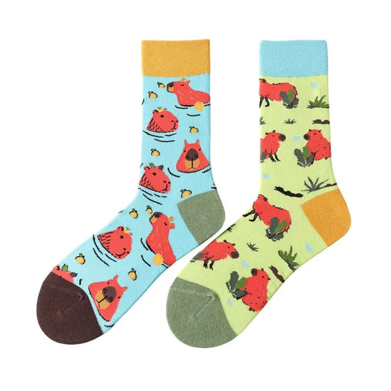Plusock Cute Capybara Quarter Socks