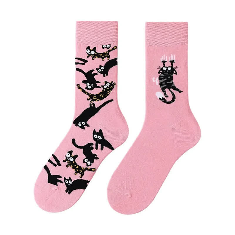 Plusock Cute Cartoon Cat Quarter Socks