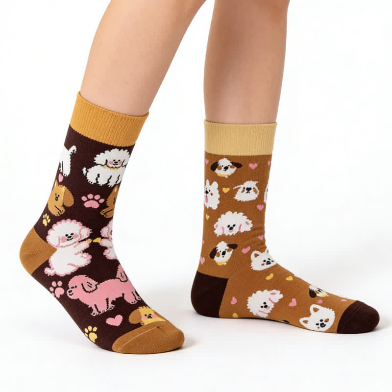 Plusock Cute Dog Quarter Socks