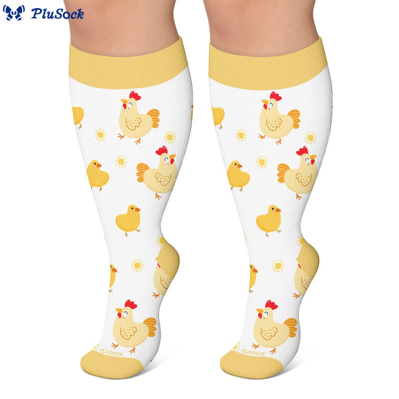 Plusock Plus Size Duck Chicken Goose Compression Socks