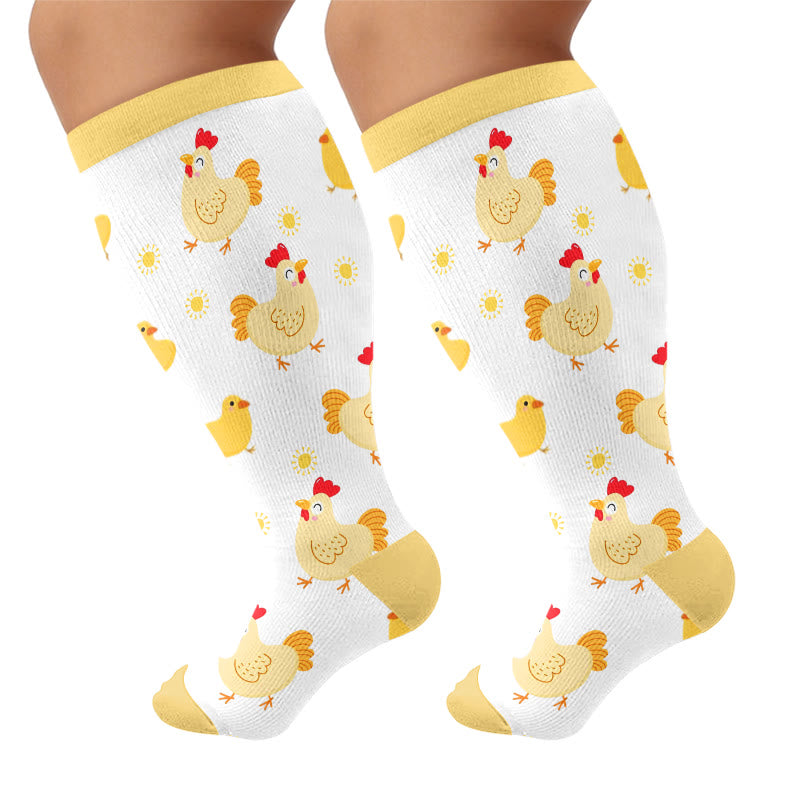 Plusock Plus Size Duck Chicken Goose Compression Socks