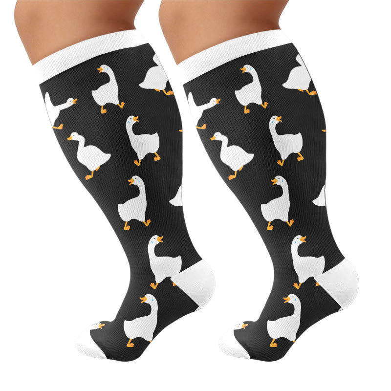 Plusock Plus Size Duck Chicken Goose Compression Socks