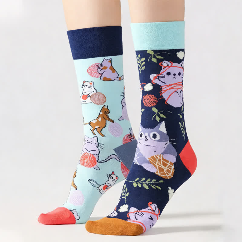 Plusock Cartoon Cat Quarter Socks