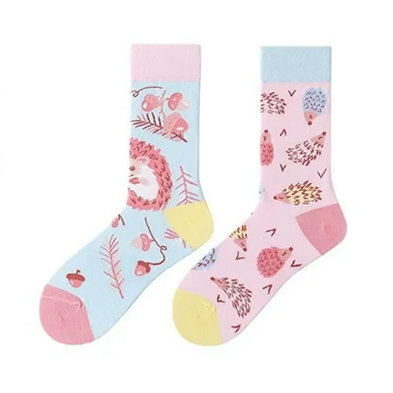 Plusock Cute Hedgehog Quarter Socks
