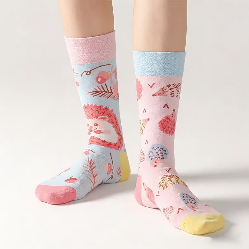 Plusock Cute Hedgehog Quarter Socks