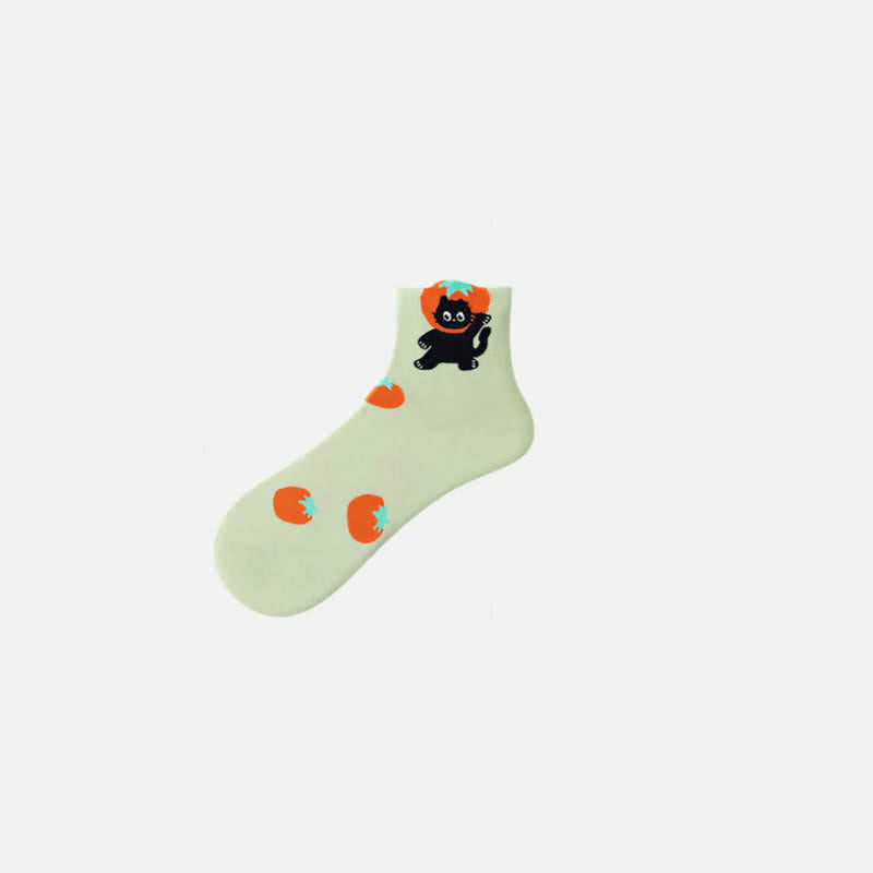 Plusock Cute Cartoon Quarter Socks(5 Pairs)