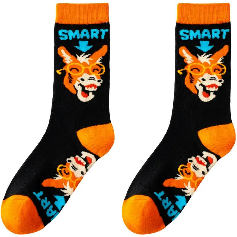 Plusock Funny Animal Pattern Quarter Socks(3 Pairs)