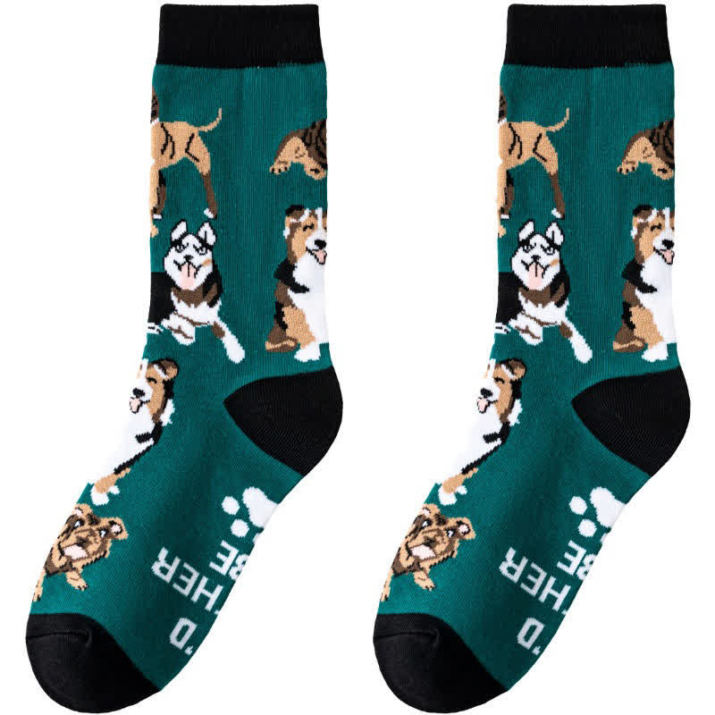 Plusock Cute Cartoon Animal Quarter Socks(3 Pairs)