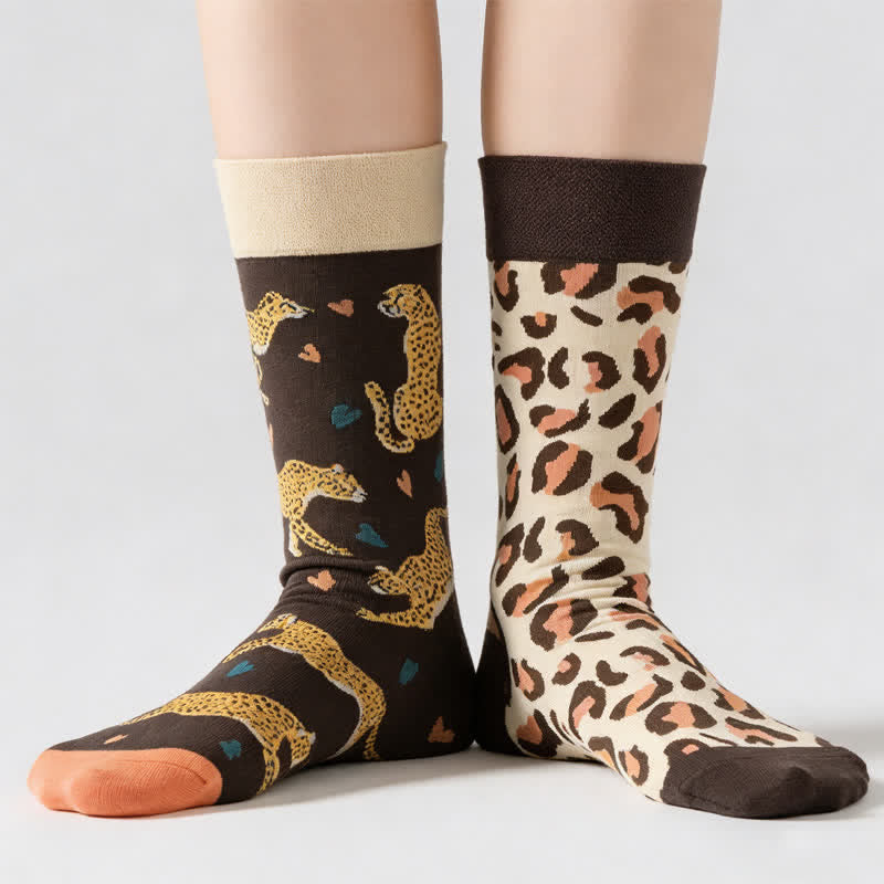 Plusock Cool Leopard Quarter Socks