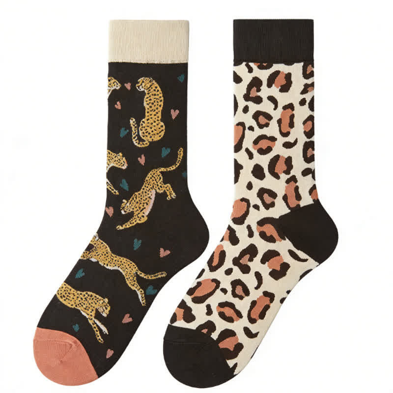 Plusock Cool Leopard Quarter Socks