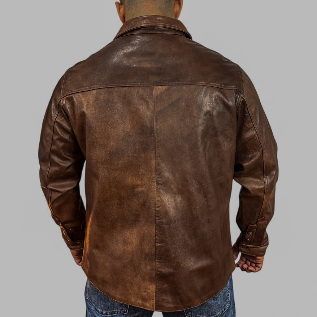 Original leather caramel shirt