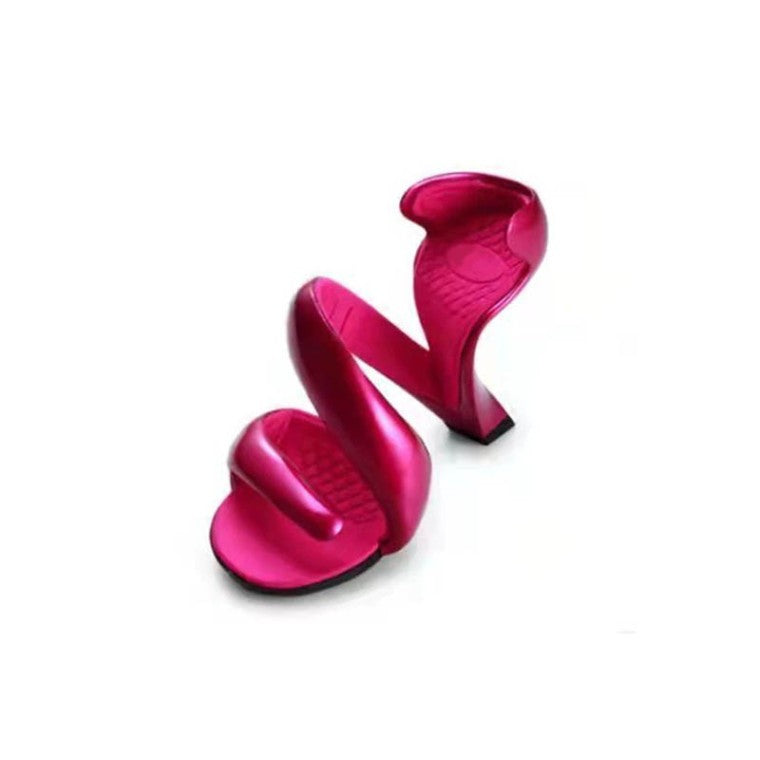 Women's Bottomless Snake Design High Heels