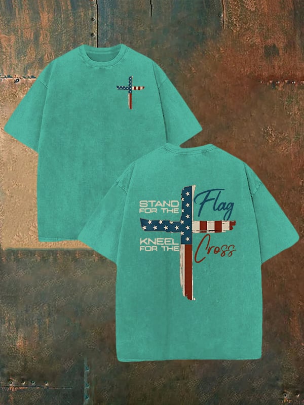Unisex  STAND FOR THE KNEEL FOR THE Print  Washable T-shirt