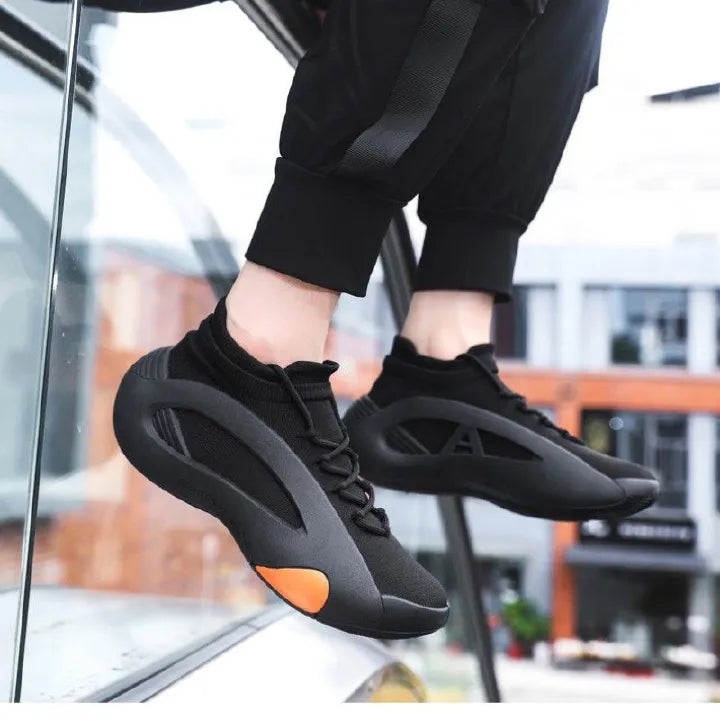 Mens Breathable Knit SlipOns Sneakers