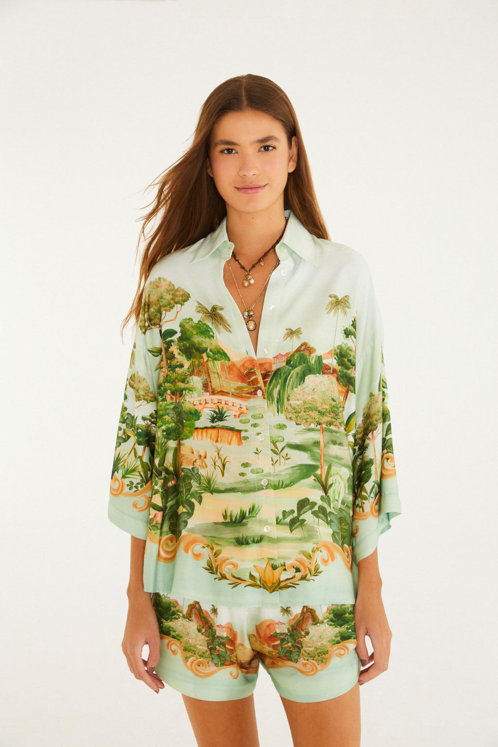 Walk in the Park Printed Shirt & Shorts SET