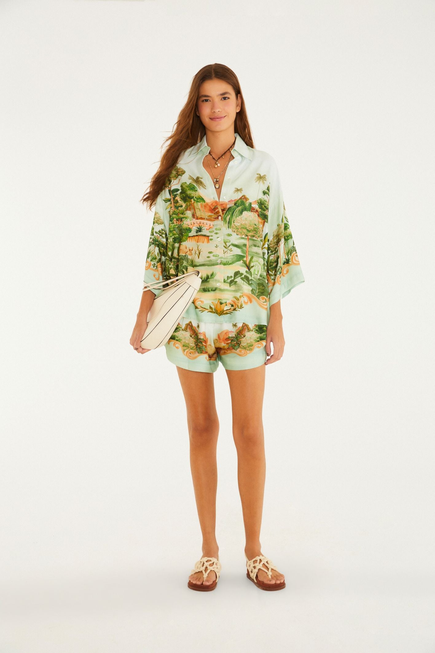 Walk in the Park Printed Shirt & Shorts SET