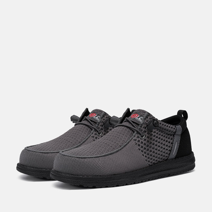 Men's Steel Toe Loafers Shoes Slip On Work Shoes