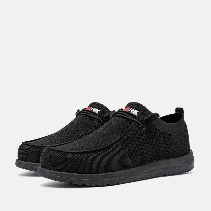 Men's Steel Toe Loafers Shoes Slip On Work Shoes
