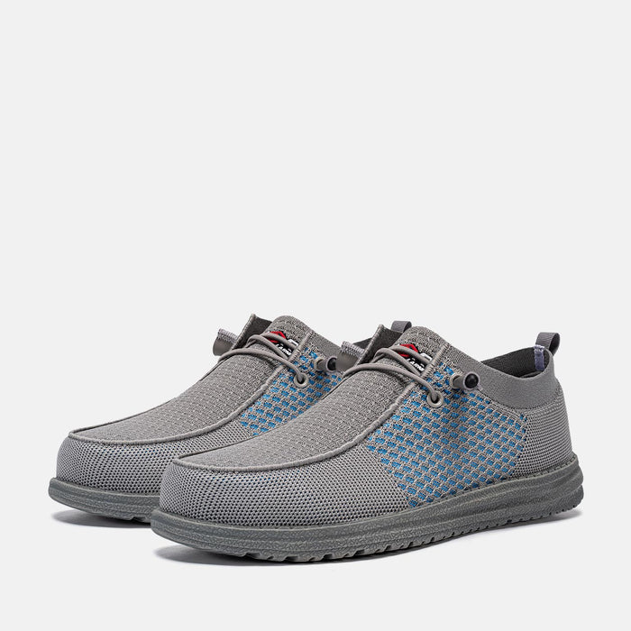 Men's Steel Toe Loafers Shoes Slip On Work Shoes