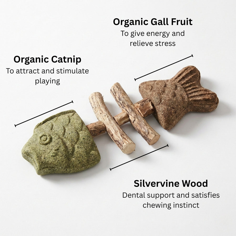 2pcs Catnip & Silvervine Chew