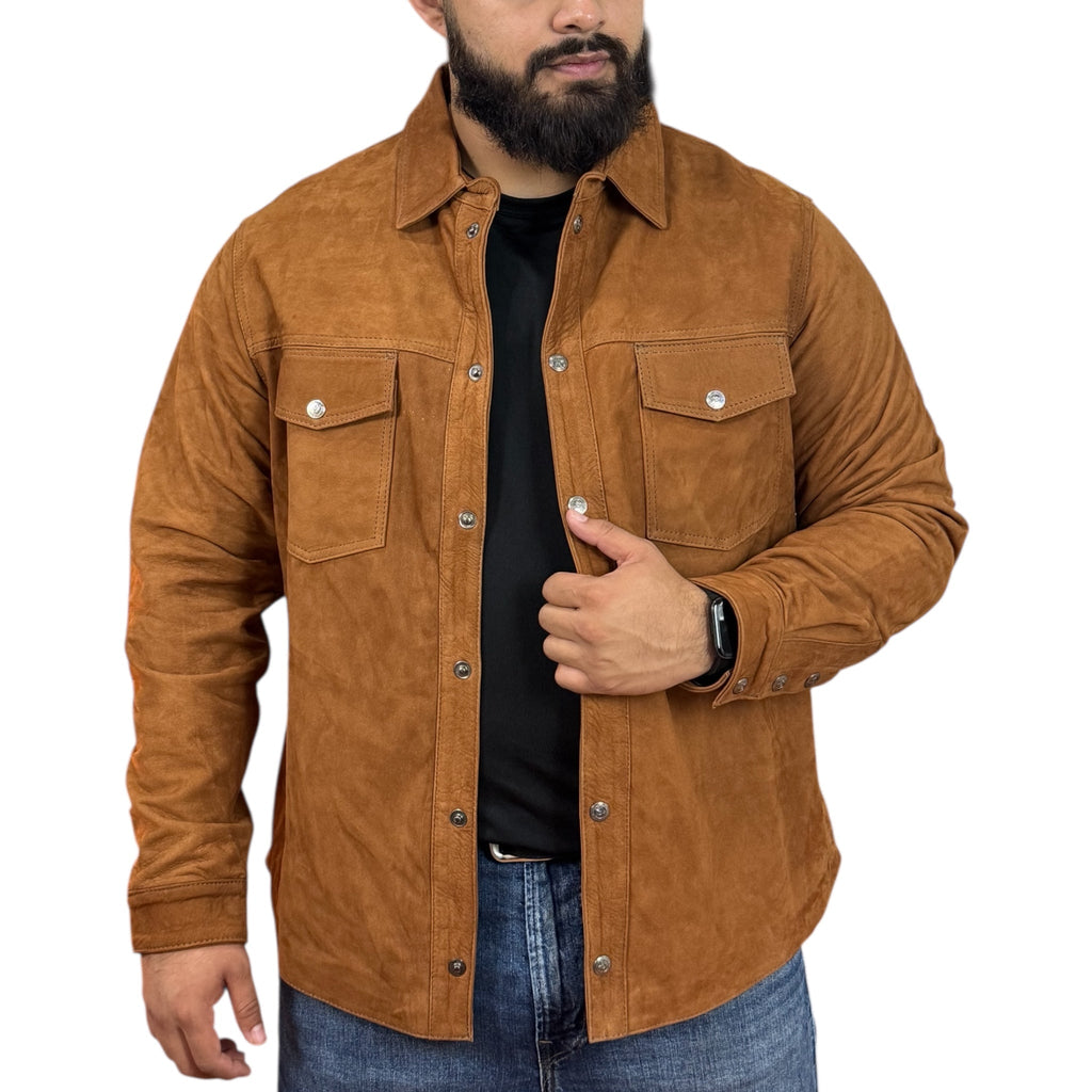 Original leather nubuck honey shirt
