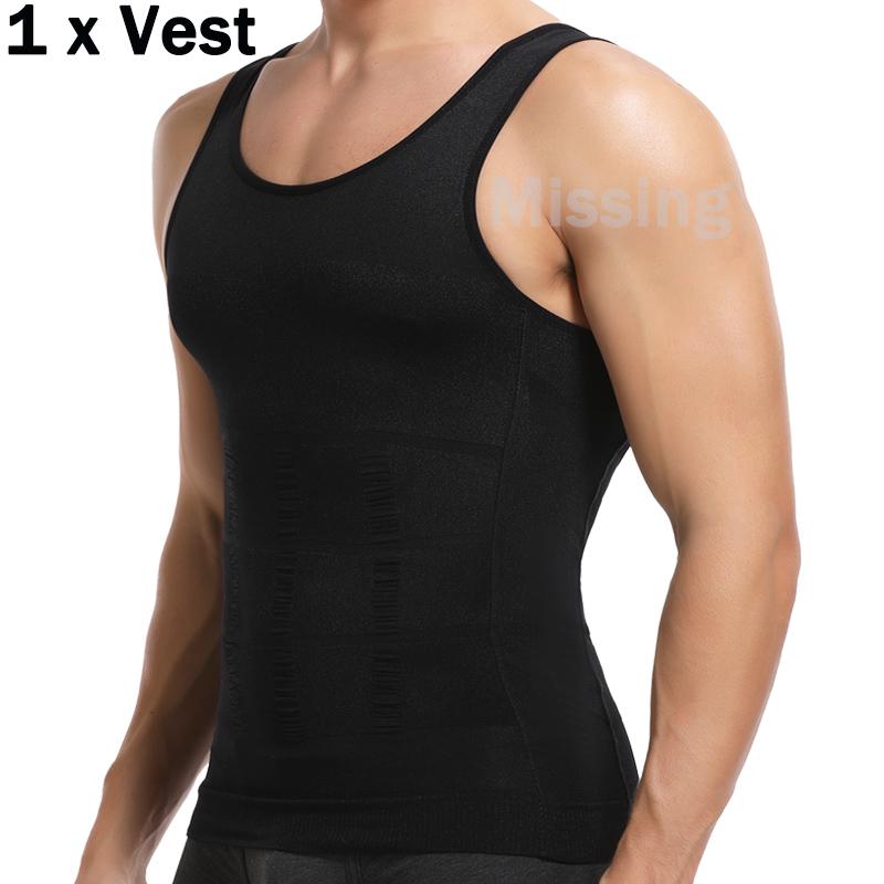 Men Solid Compression Vest Shaping Vest