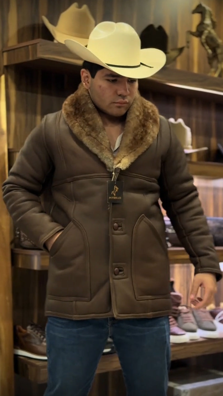 Patchwork Long Sleeve Leather Men's Jackets