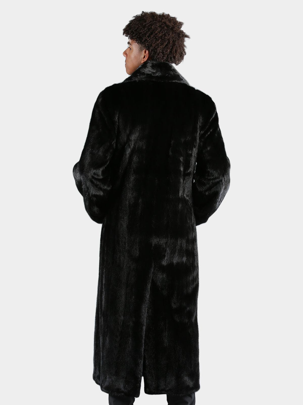 Full Length Men's Ranch Mink Fur Coat