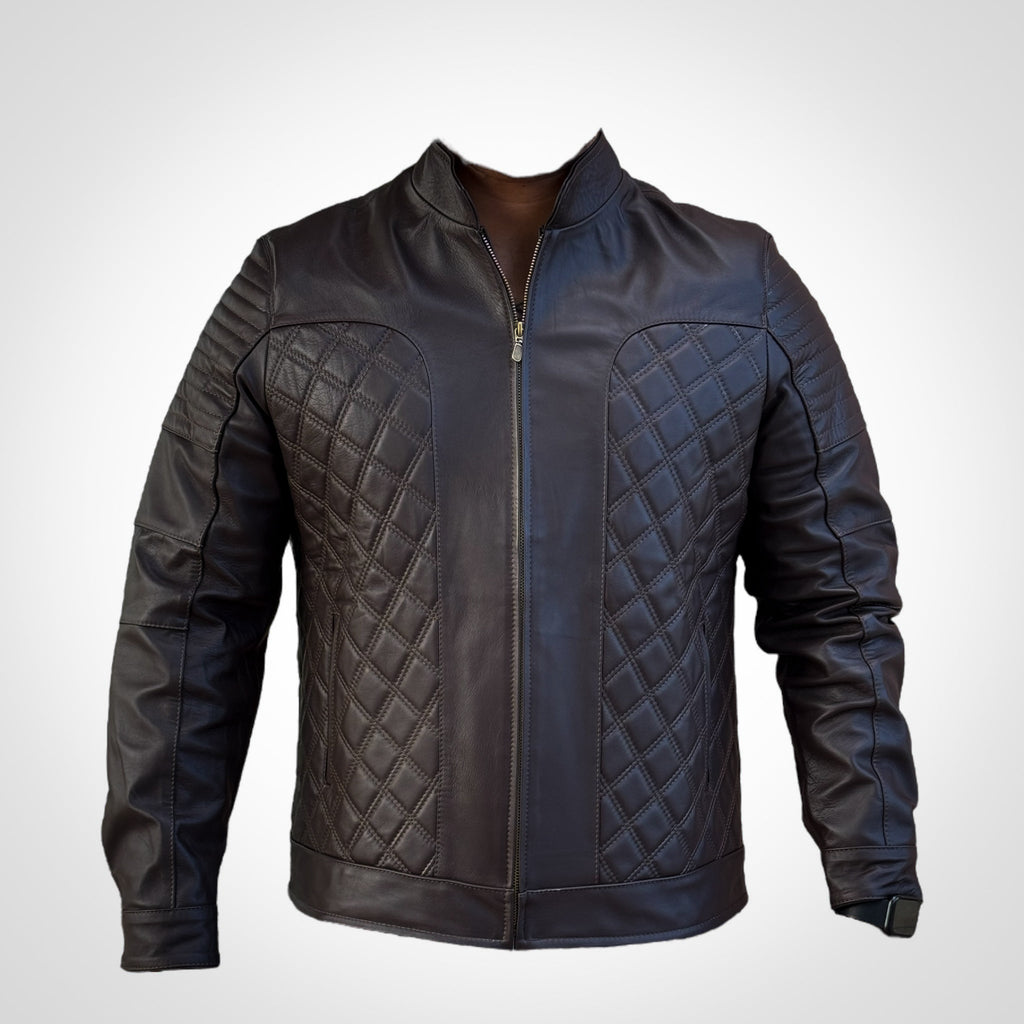 Málaga Jacket in Genuine Leather. Coffee