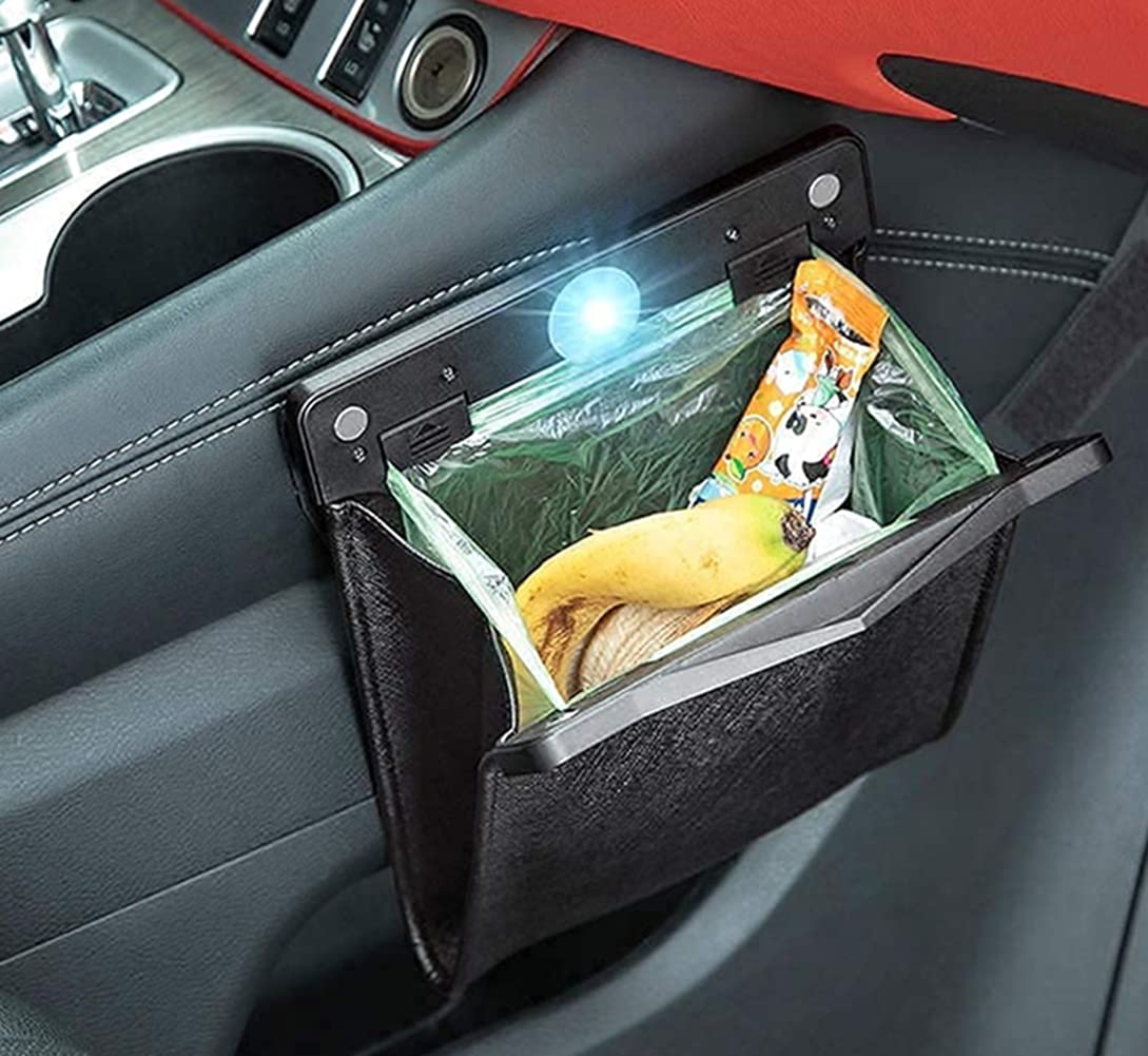 LED Light and Magnet Closure Car Trash Bag