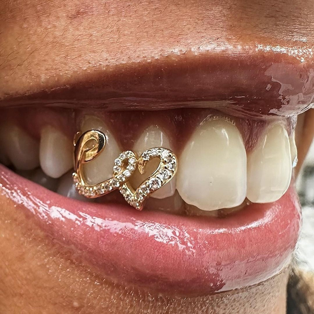 Love Copper Micro-Inlaid Zirconia Hip-Hop Braces