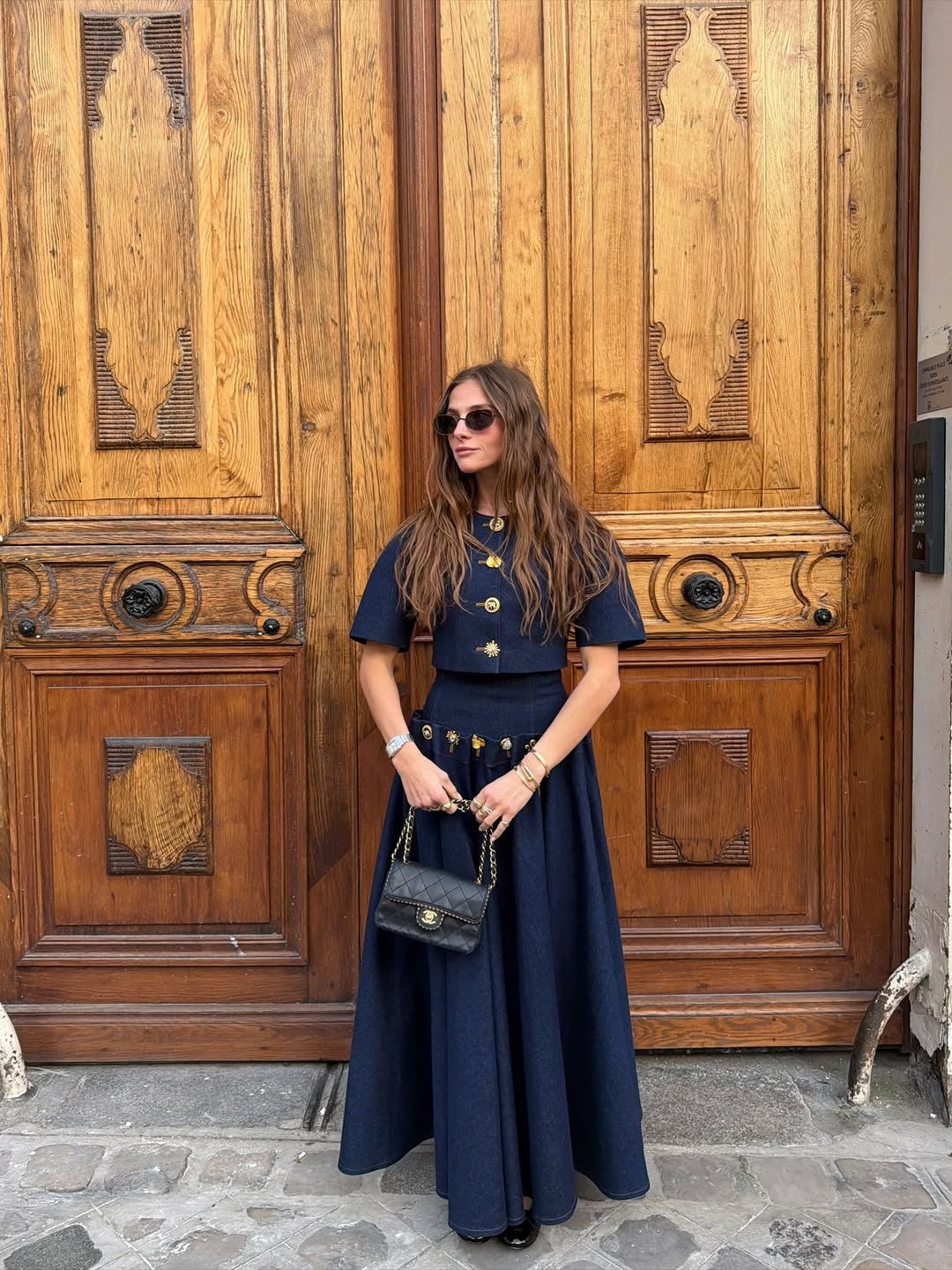 Sunset Indigo Long Sleeve & skirt SET