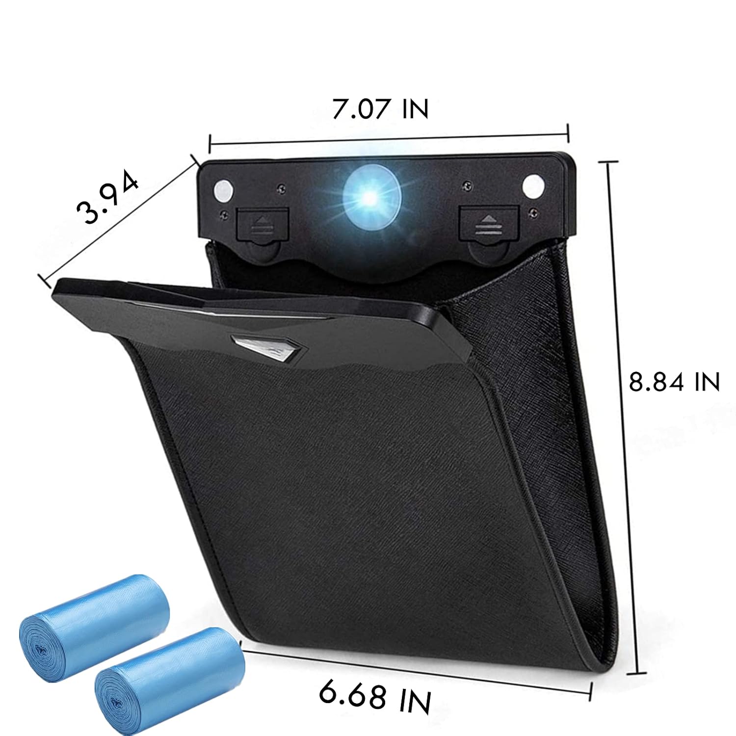 LED Light and Magnet Closure Car Trash Bag