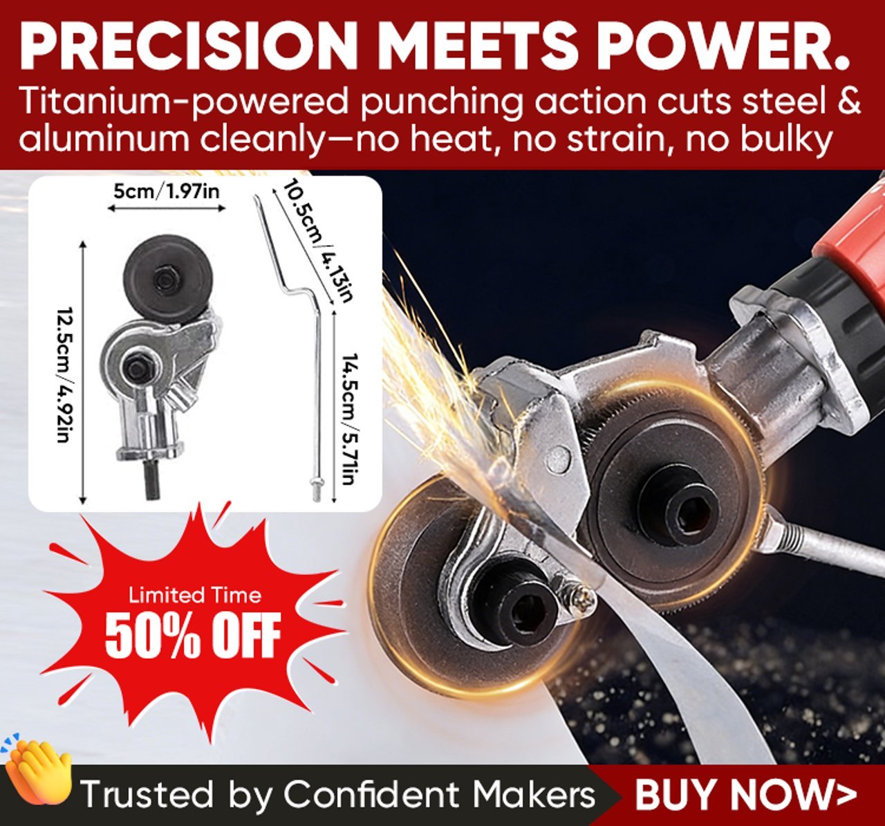 Metal Nibbler Drill Attachment