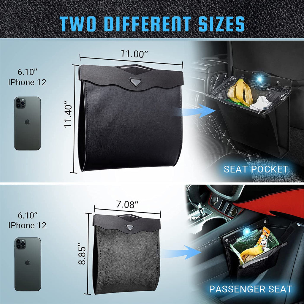 LED Light and Magnet Closure Car Trash Bag
