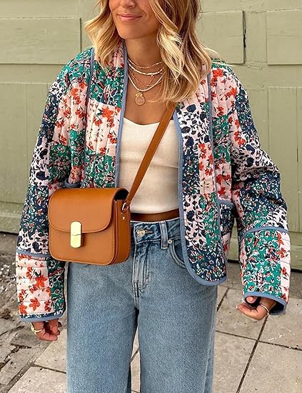 Women's Cropped Puffer Quilted Jacket
