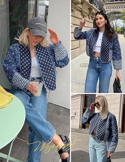 Women's Cropped Puffer Quilted Jacket