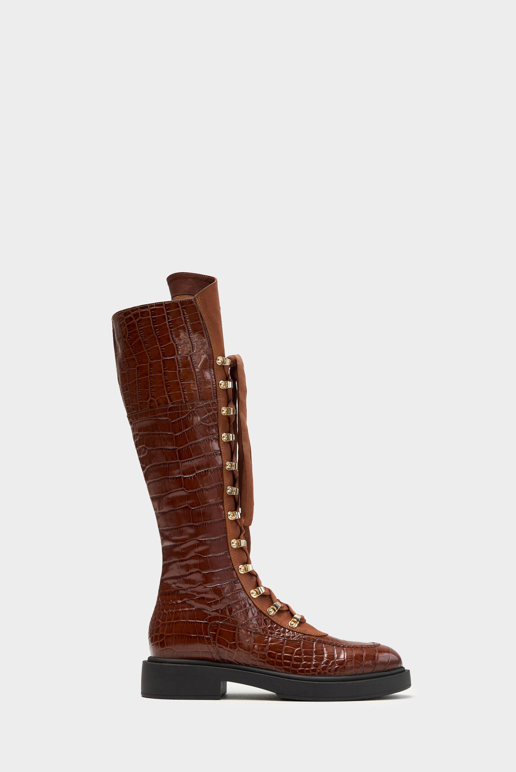 Croco Gold Boots