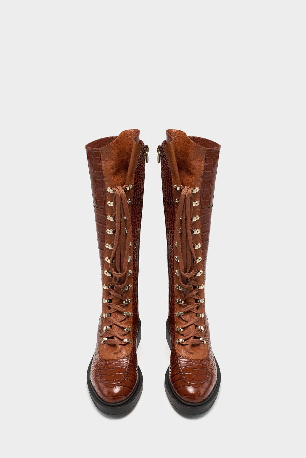 Croco Gold Boots