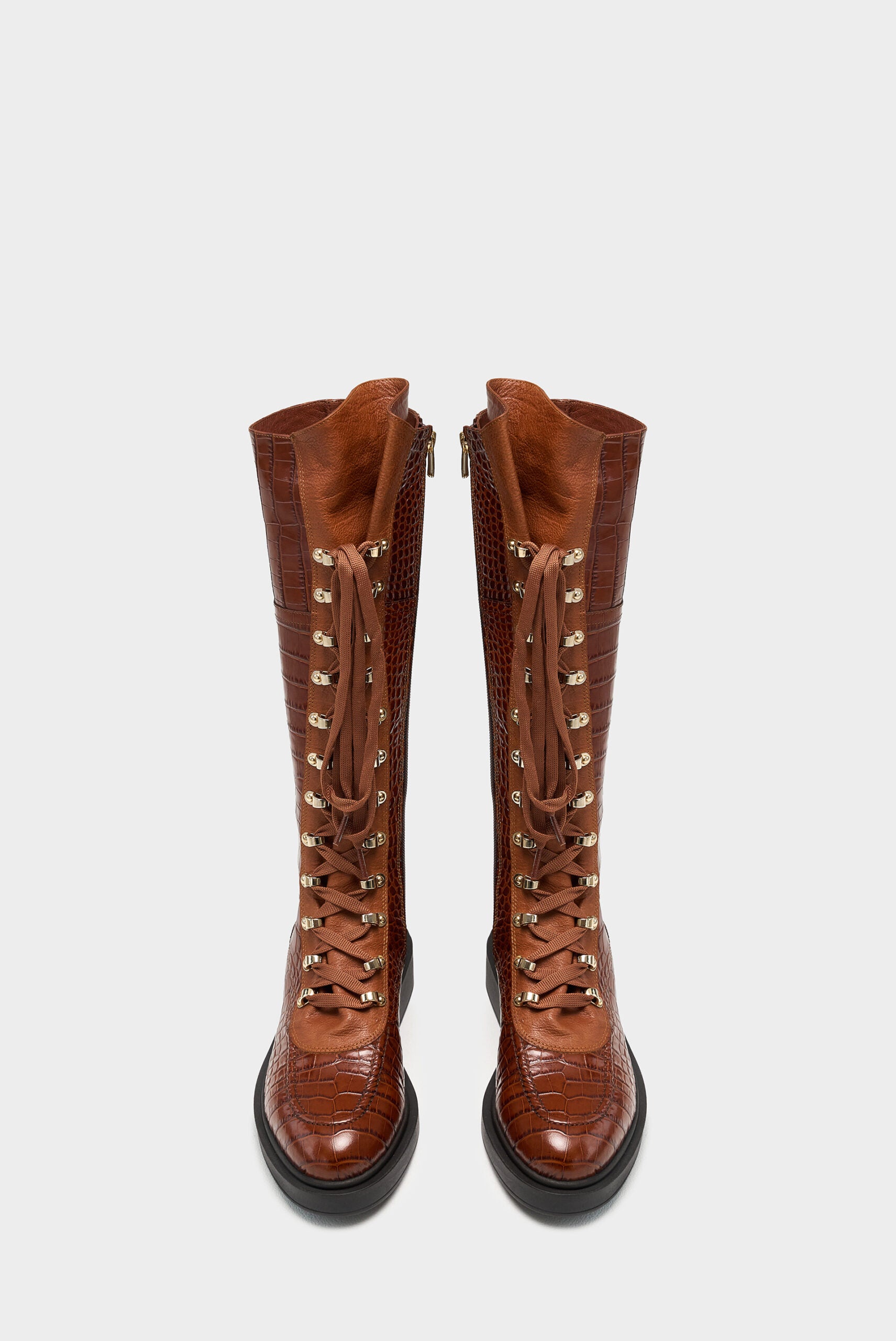 Croco Gold Boots