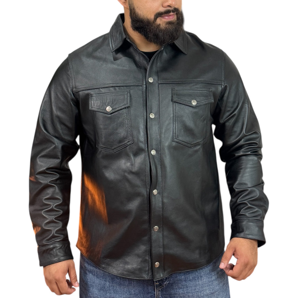 Original black leather shirt