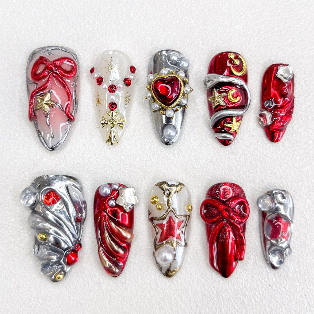Festive Glamour Nails